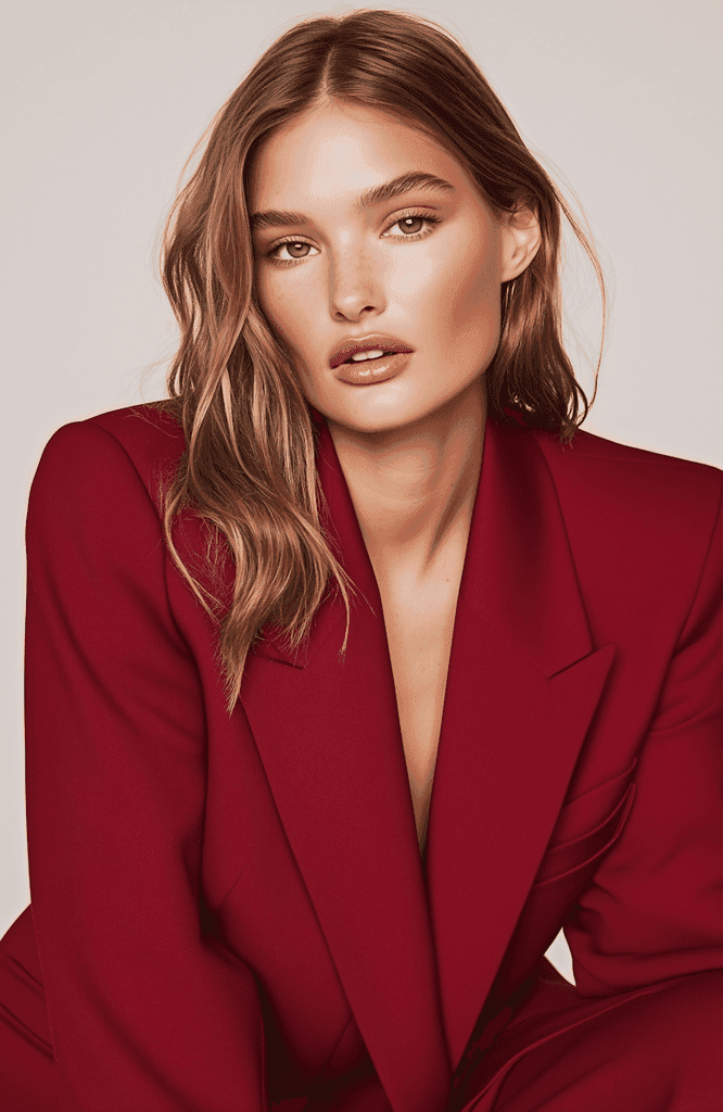 Professional woman in red blazer